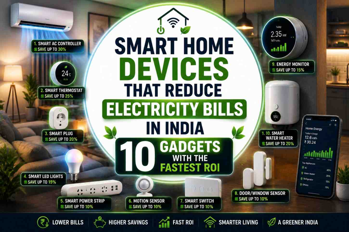 Smart Home Devices That Reduce Electricity Bills in India — 10 Gadgets With the Fastest ROI