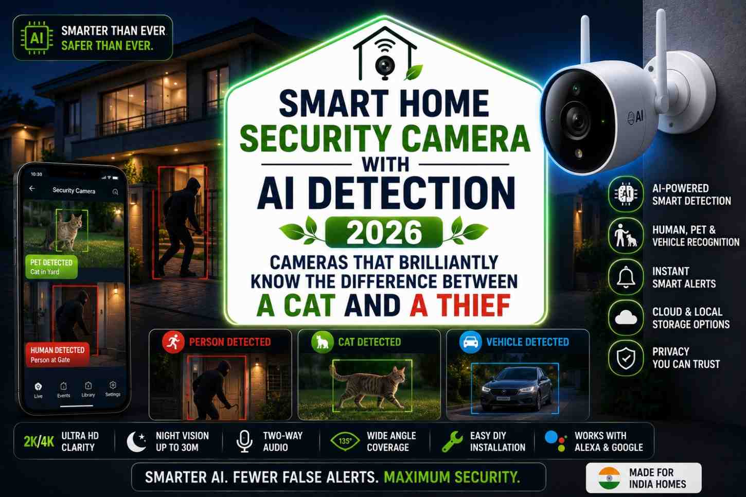 Smart Home Security Camera with AI Detection 2026 — Cameras That Brilliantly Know the Difference Between a Cat and a Thief