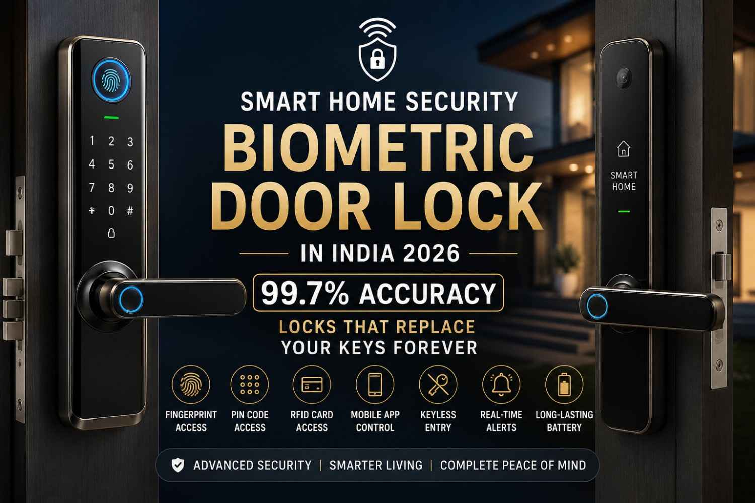 Smart Home Security Biometric Door Lock in India 2026 — 99.7% Accuracy Locks That Replace Your Keys Forever