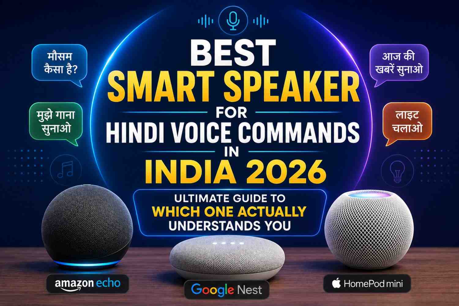 Best Smart Speaker for Hindi Voice Commands in India 2026 — Ultimate Guide to Which One Actually Understands You
