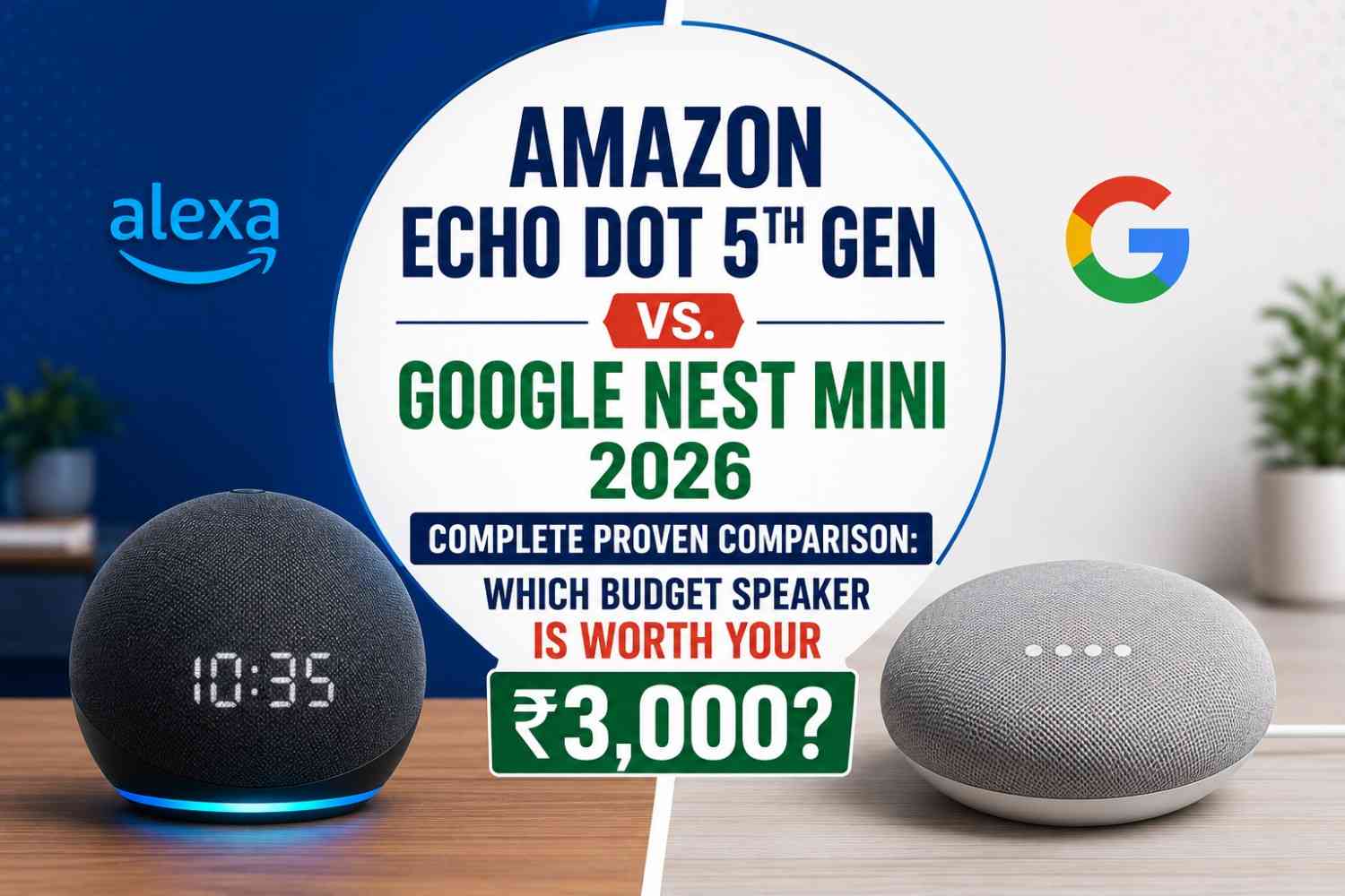 Amazon Echo Dot 5th Gen vs. Google Nest Mini