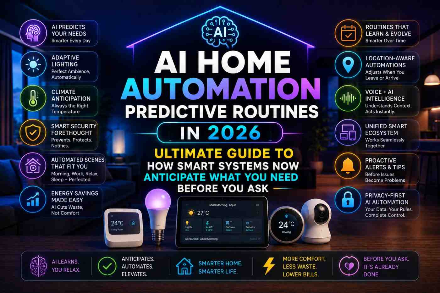 AI home automation predictive routines